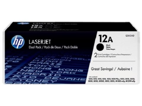 Toner HP Q2612AD Black